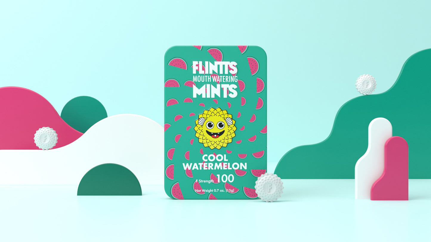 Flintts Mouth-Watering Mints – Cool Watermelon, F Strength 100