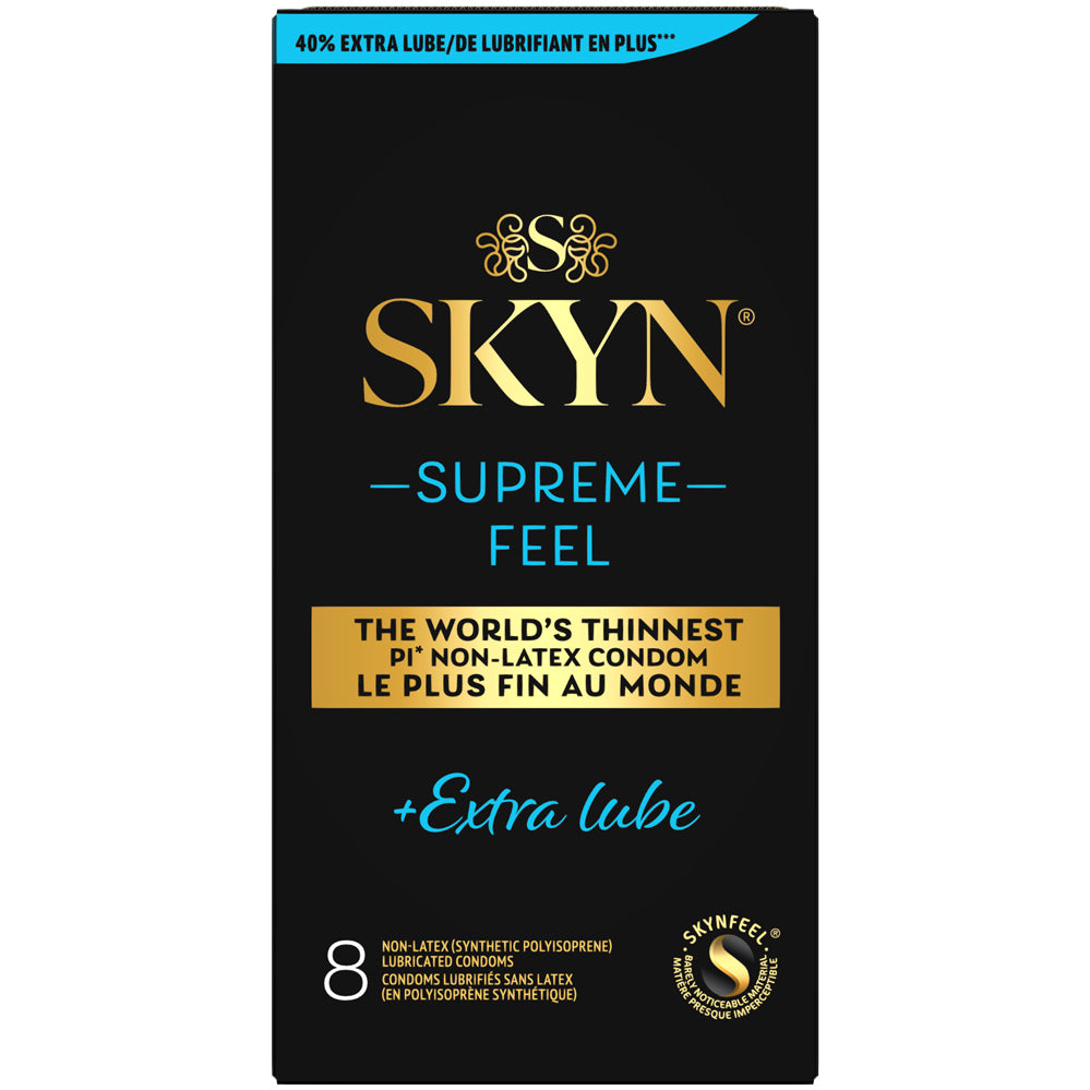 "Skyn Supreme Feel Extra Lube Condoms 8pk PM0227"