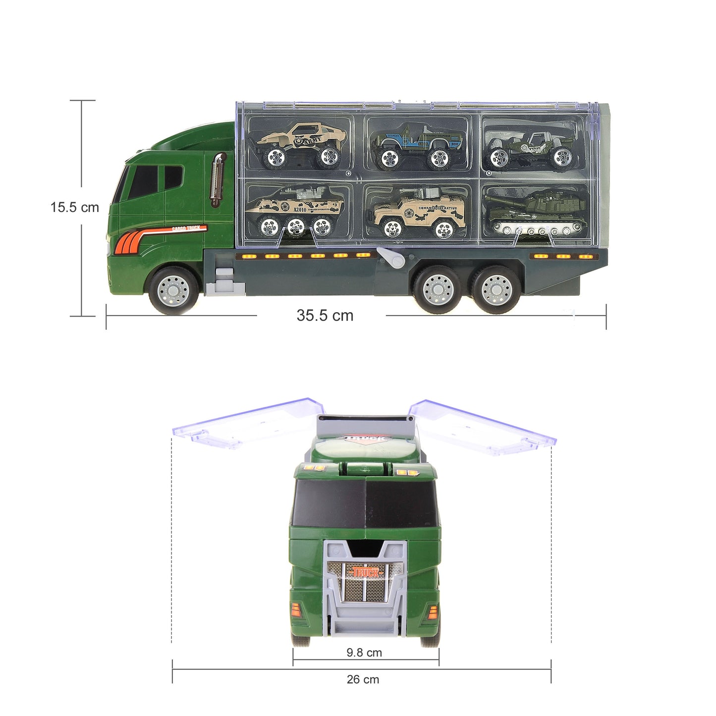 AZ Trading and Import 10 in 1 Military Vehicle Carrier Truck