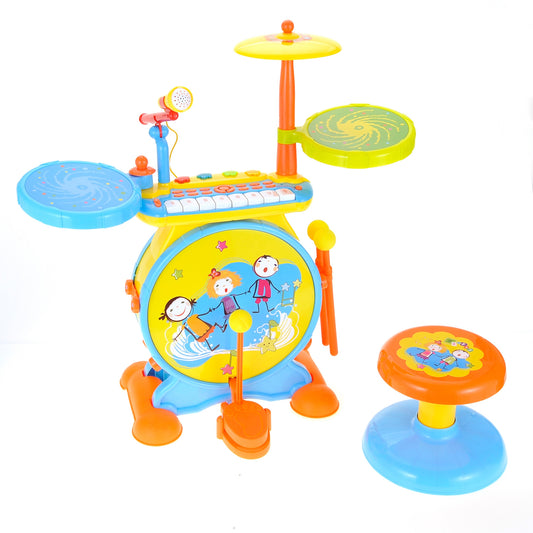 AZ Trading & Import Keyboard & Drum Set with Children’s Musical Instruments (Yellow)