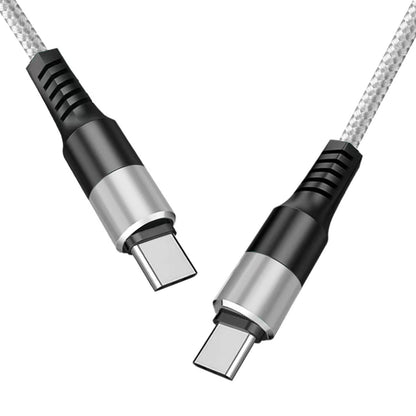 10 ft USB-C to USB-C Braided Fast Charging Cable – Silver - US Stores