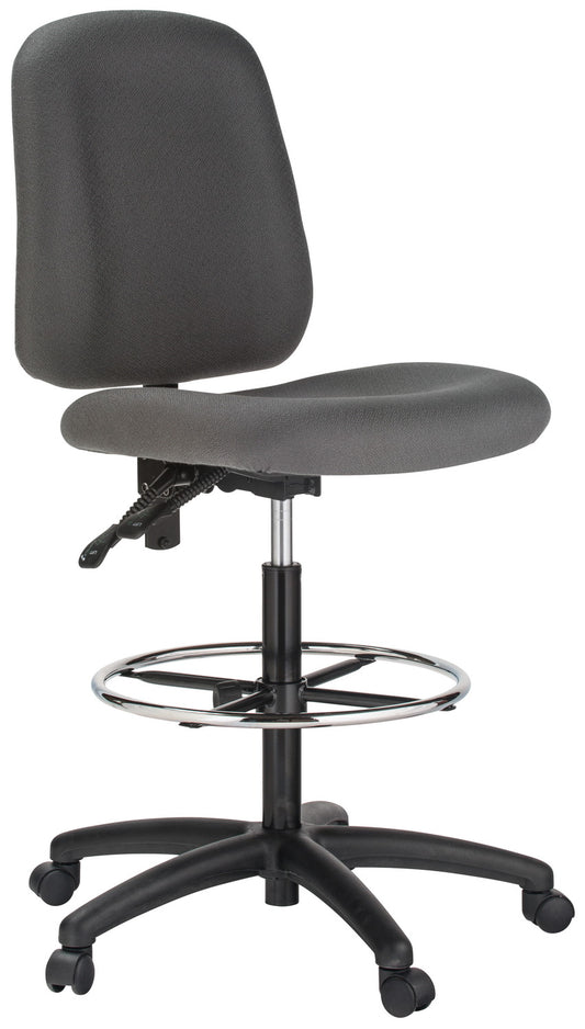 Harwick Contoured Dual Function Drafting Stool - Gray Fabric