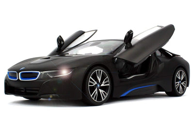 1:14 RC BMW i8 with Open Doors – Black Remote Control Car - BI8O14B 1:14 RC BMW i8 1:14 Scale Car