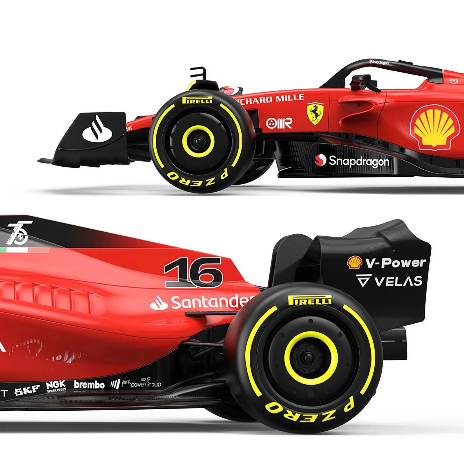 1:18 Ferrari F1-75 RC Car 2.4GHz Remote Control Racing Car - US Stores