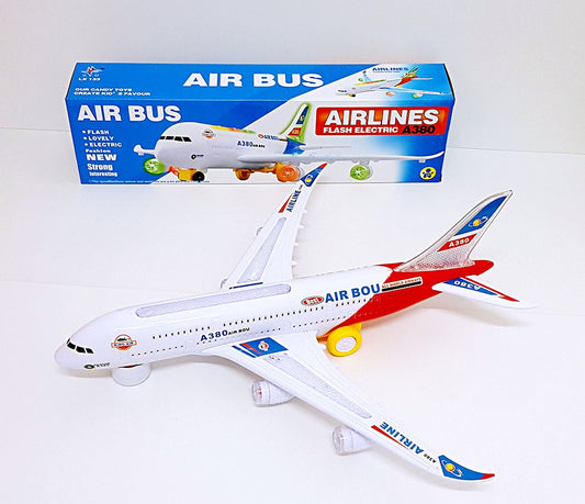 AZ Trading & Import Airbus Plane With Flashing Lights and Sounds (Red)