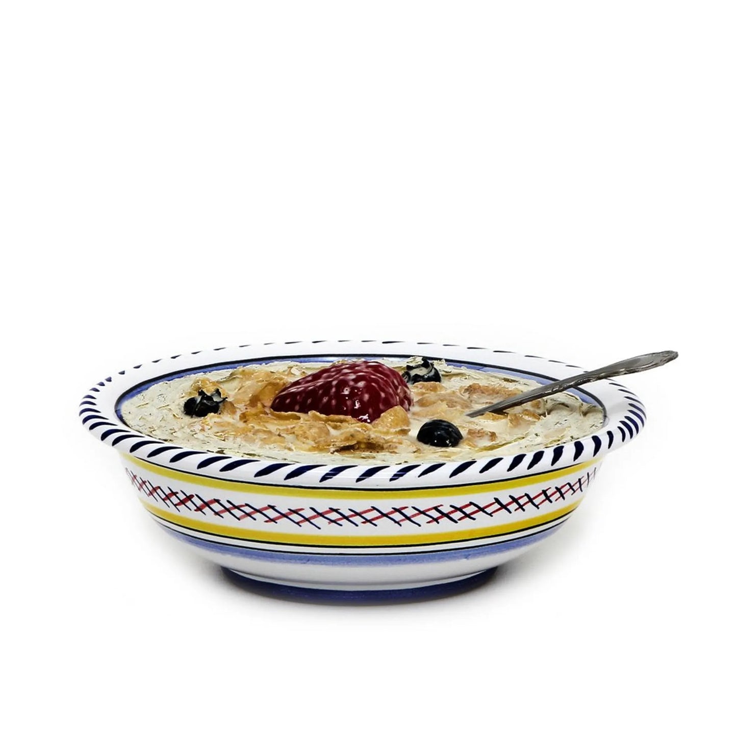 ORVIETO ROOSTER Salad/Cereal Bowl - Size: 7.5 DIAM. X 2.25 HIGH/DEEP (DIMENSIONS MEASURED IN INCHES) | Pack Of: 1 | Style: Salad/cereal bowl