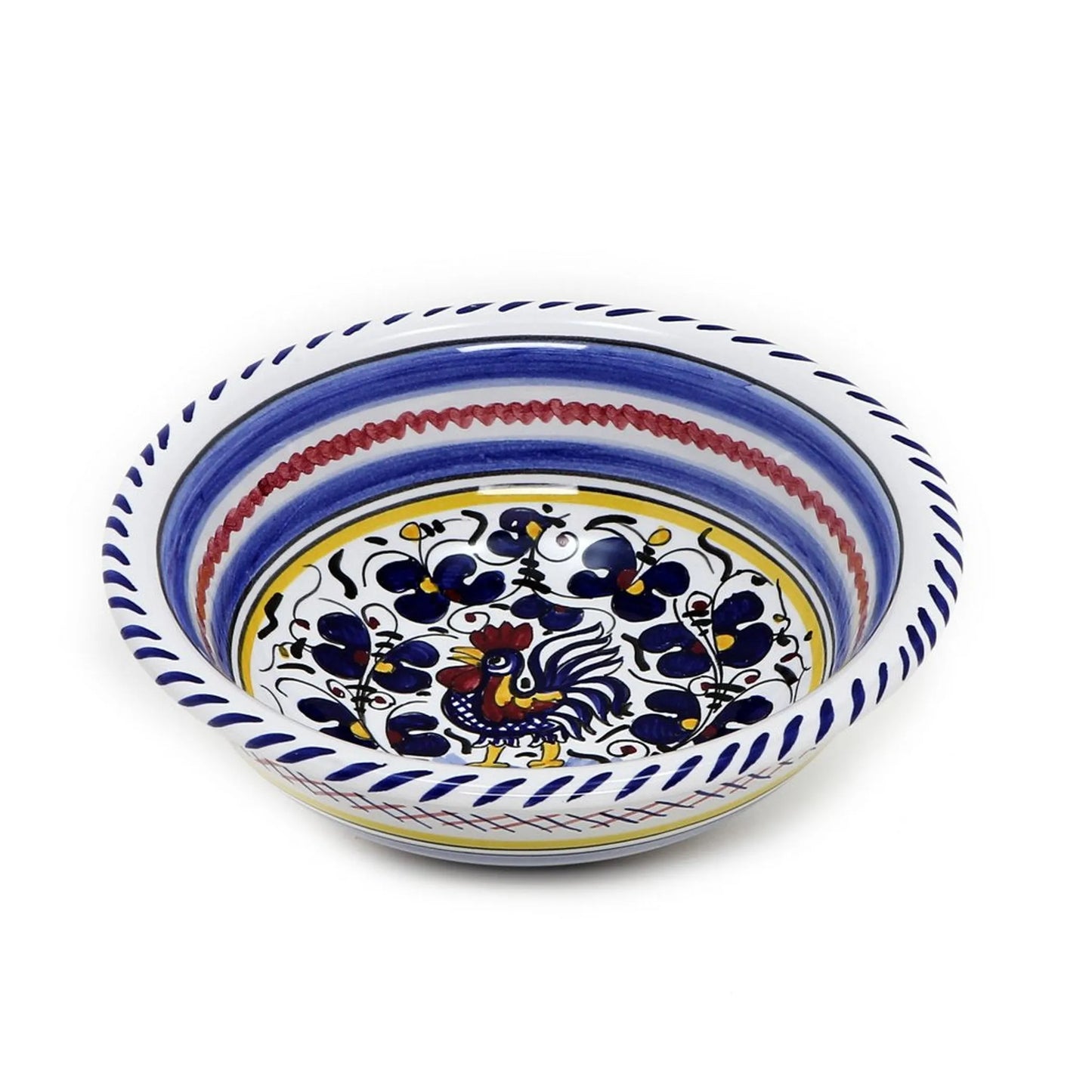 ORVIETO ROOSTER Salad/Cereal Bowl - Size: 7.5 DIAM. X 2.25 HIGH/DEEP (DIMENSIONS MEASURED IN INCHES) | Pack Of: 1 | Style: Salad/cereal bowl