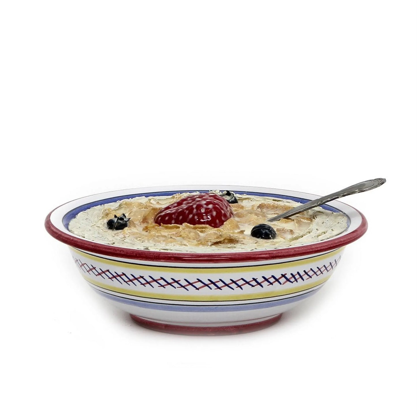 ORVIETO ROOSTER Salad/Cereal Bowl - Size: 7.5 DIAM. X 2.25 HIGH/DEEP (DIMENSIONS MEASURED IN INCHES) | Pack Of: 1 | Style: Salad/cereal bowl