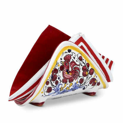 ORVIETO ROOSTER Napkin Holder - Size: 6.5 WIDE X 3.5 HIGH (DIMENSIONS MEASURED IN INCHES) | Pack Of: 1 | Style: Napkin holder
