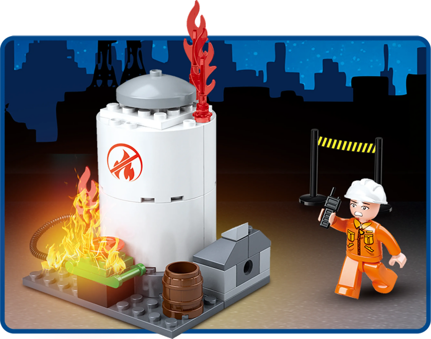 Fire Boat and Oil Tank Building Brick Kit (429 Pcs)