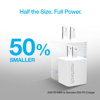 Naztech 20W PD Mini Fast Wall Charger White