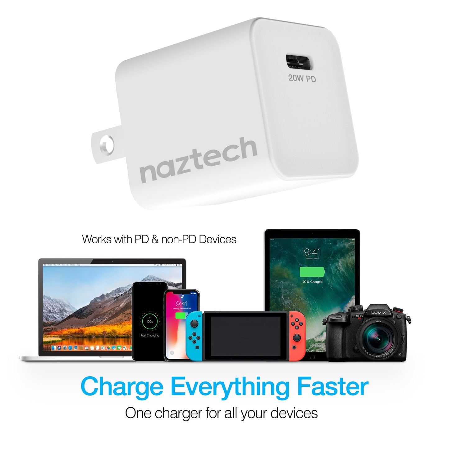 Naztech 20W PD Mini Fast Wall Charger White