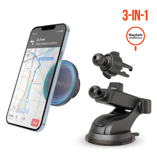 HyperGear MagGrip MagSafe Phone Mount Kit Black