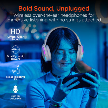 Wireless Audio Essentials Duo | Light-Up Speaker + Headphones | Beige - US Stores
