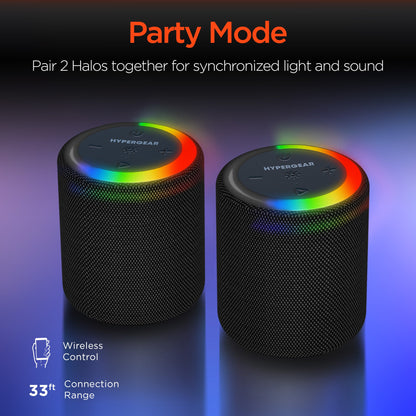 HyperGear Halo Wireless LED Speaker Black