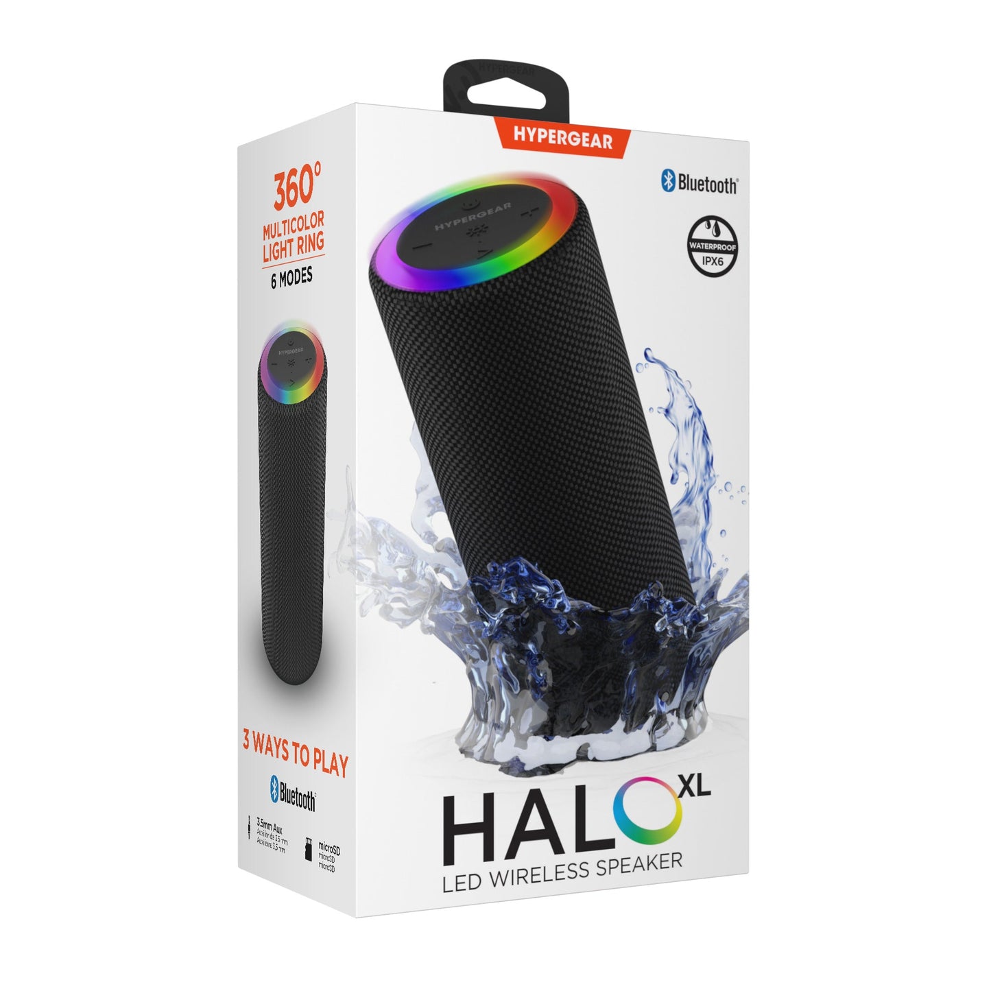 HyperGear Halo XL Wireless LED Speaker Black