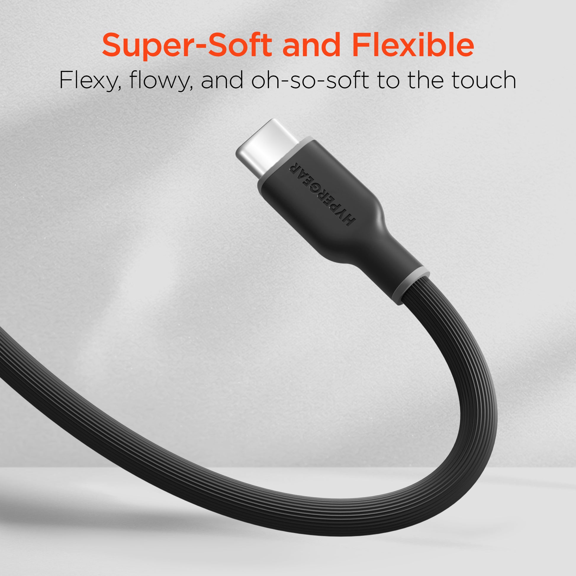 Flexi Pro USB-C to USB-C Soft-Touch Fast Charge Cable | 6ft | Black - US Stores