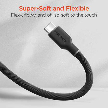 Flexi Pro USB-C to USB-C Soft-Touch Fast Charge Cable | 6ft | Black - US Stores