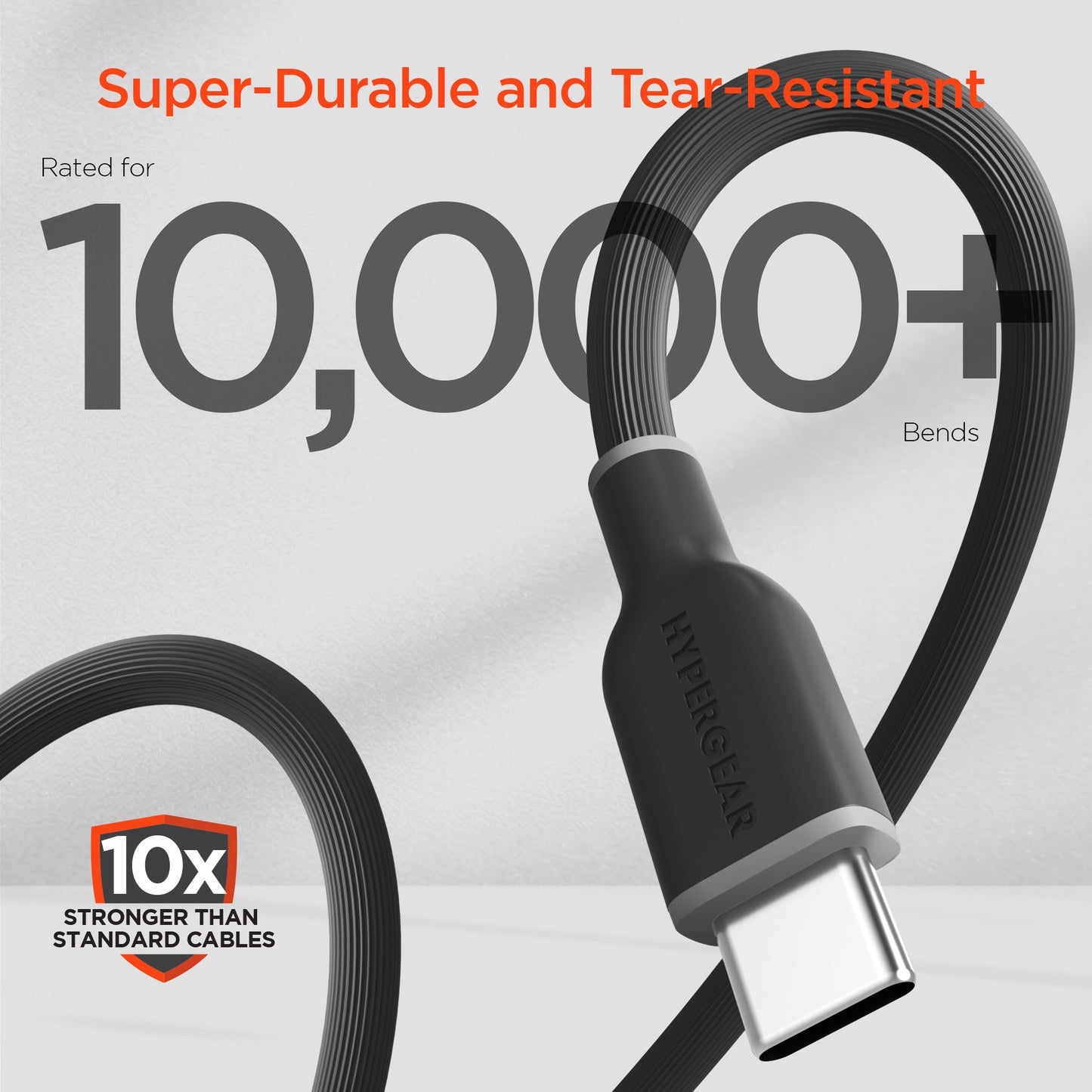 Flexi Pro USB-C to USB-C Soft-Touch Fast Charge Cable | 6ft | Black - US Stores