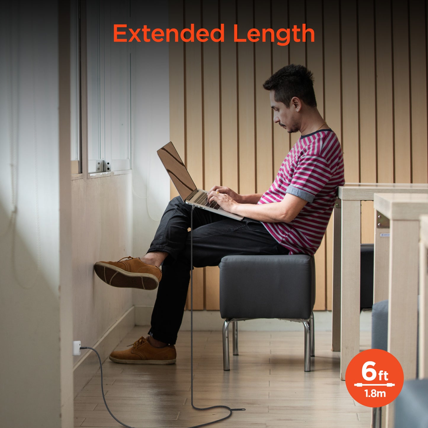 Flexi Pro USB-C to USB-C Soft-Touch Fast Charge Cable | 6ft | Black - US Stores