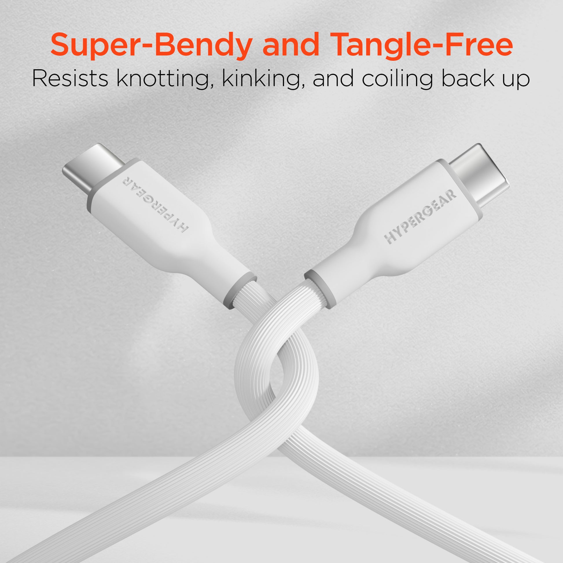 10ft White Flexi Pro USB-C to USB-C Fast Charge Cable - US Stores