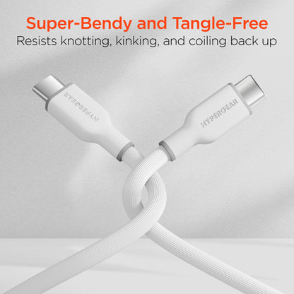 10ft White Flexi Pro USB-C to USB-C Fast Charge Cable - US Stores