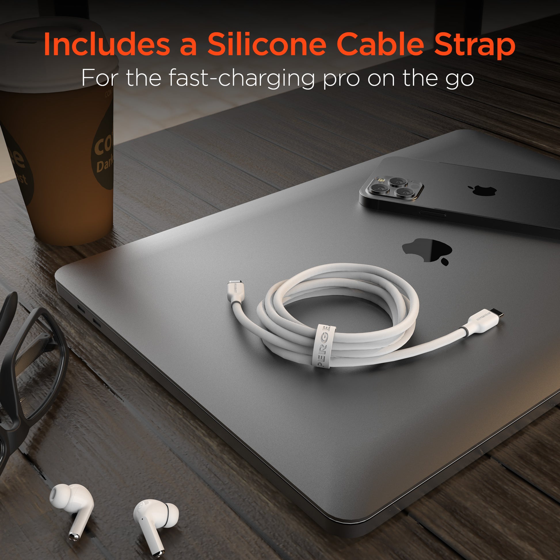 10ft White Flexi Pro USB-C to USB-C Fast Charge Cable - US Stores