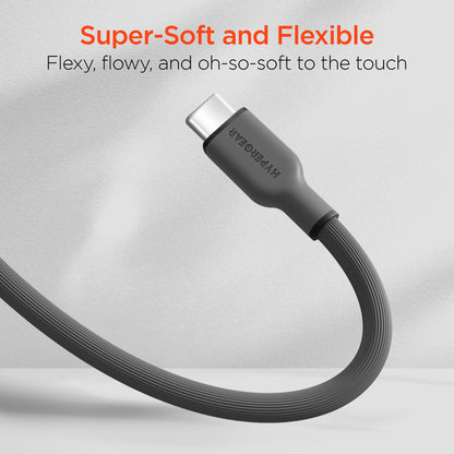 Flexi Pro USB-C to USB-C Soft-Touch Fast Charge Cable | 4ft | Gray - US Stores