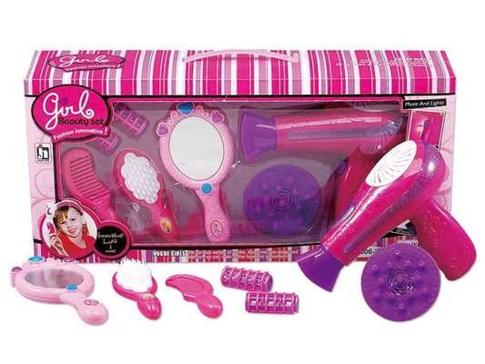 AZ Trading & Import Beauty Salon Fashion Play Set With Hairdryer, Mirror, And Accessories