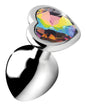 Rainbow Prism Heart Anal Plug - Medium BTYS-AG374-MED