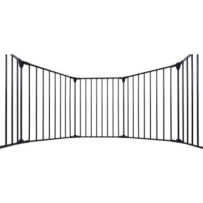 200" Adjustable Safety Gate 8 Panels Play Yard Metal Doorways Fireplace Fence Christmas Tree Fence Gate for House Stairs Gate prohibited area fence - US Stores