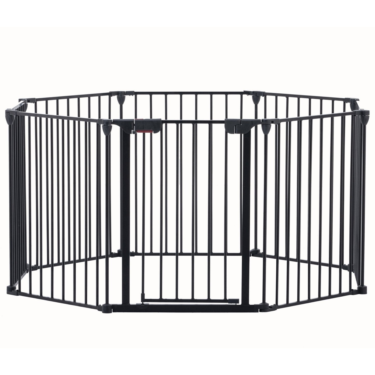 200" Adjustable Safety Gate 8 Panels Play Yard Metal Doorways Fireplace Fence Christmas Tree Fence Gate for House Stairs Gate prohibited area fence - US Stores