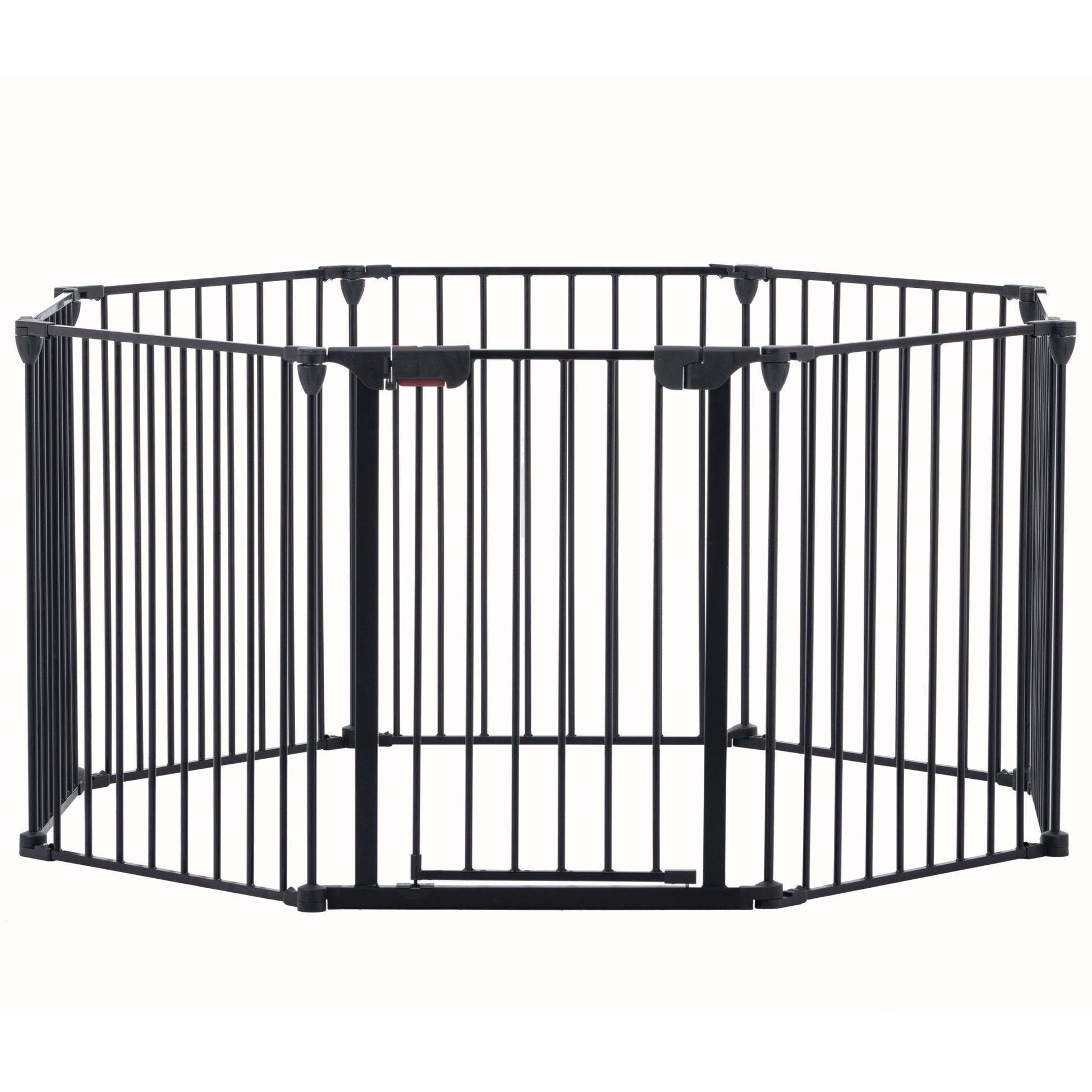 200" Adjustable Safety Gate 8 Panels Play Yard Metal Doorways Fireplace Fence Christmas Tree Fence Gate for House Stairs Gate prohibited area fence - US Stores