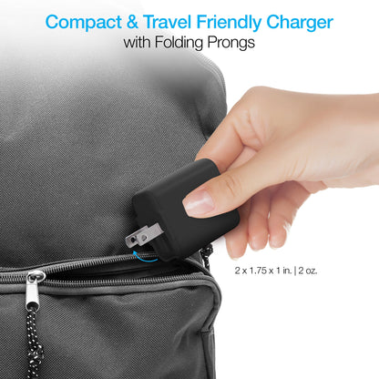 20W USB-C PD Fast Wall Charger | 4ft USB-C Cable | Black - US Stores