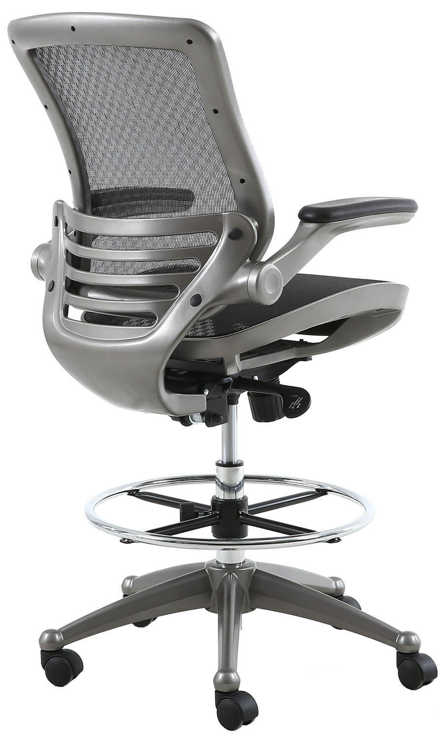 Harwick Evolve™ All Mesh Heavy Duty Drafting Chair - Gunmetal Finish