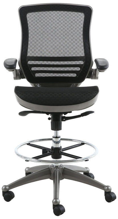 Harwick Evolve™ All Mesh Heavy Duty Drafting Chair - Gunmetal Finish