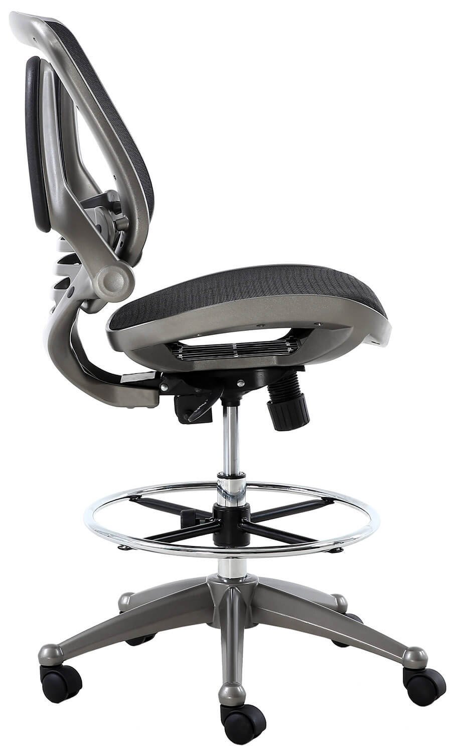 Harwick Evolve™ All Mesh Heavy Duty Drafting Chair - Gunmetal Finish