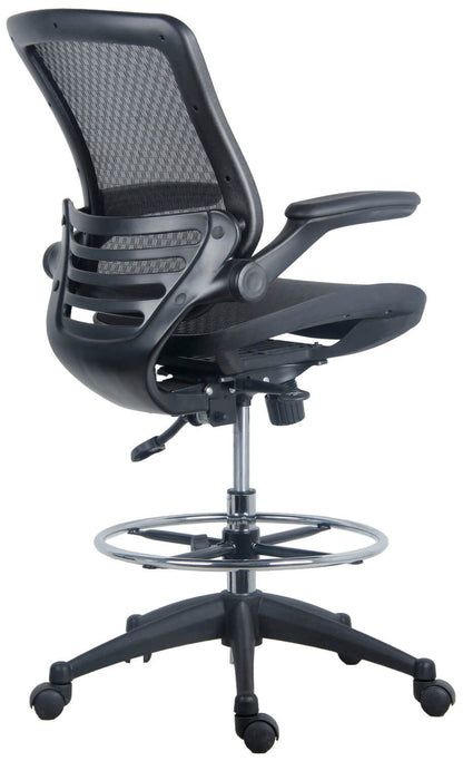 Harwick Evolve™ All Mesh Heavy Duty Drafting Chair - Dark Knight Edition