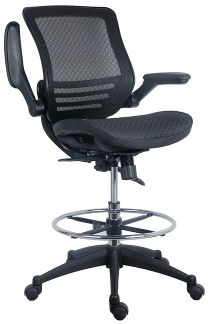 Harwick Evolve™ All Mesh Heavy Duty Drafting Chair - Dark Knight Edition