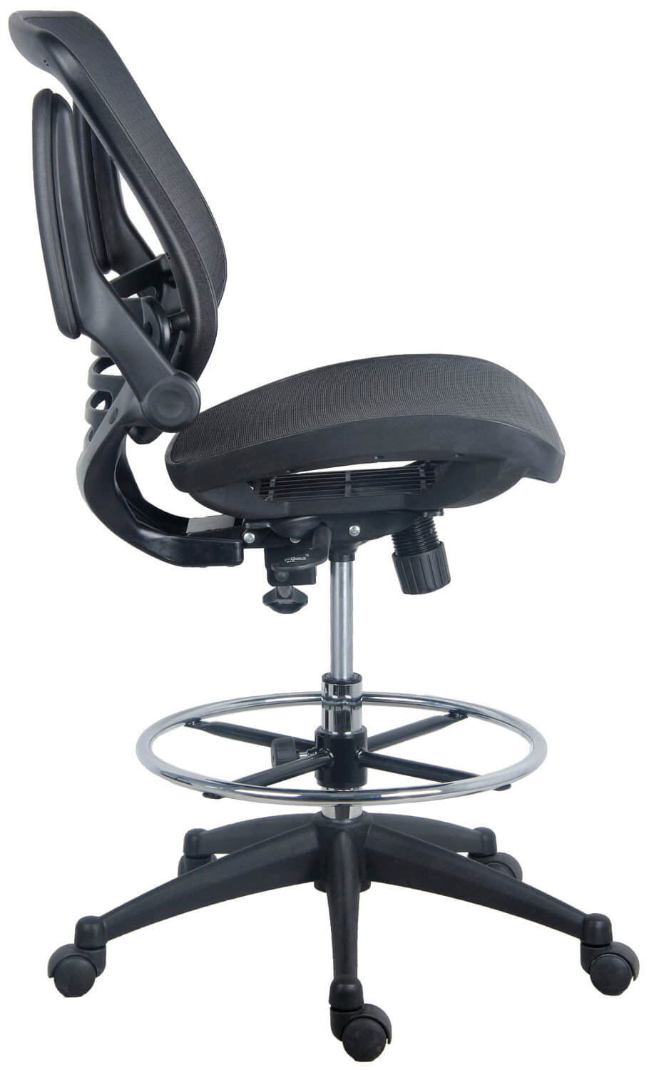 Harwick Evolve™ All Mesh Heavy Duty Drafting Chair - Dark Knight Edition