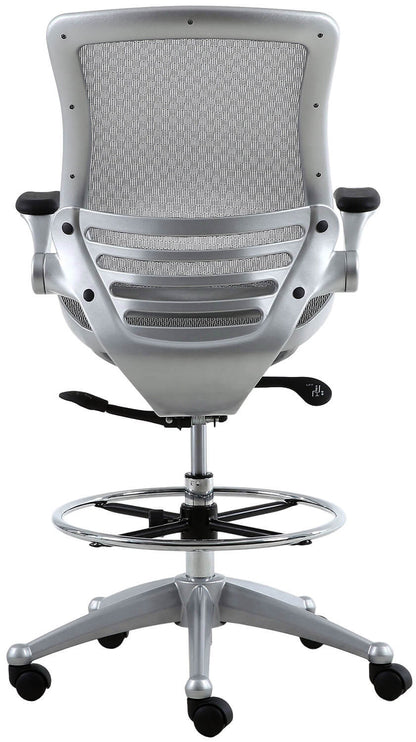 Harwick Evolve™ All Mesh Heavy Duty Drafting Chair - Platinum Finish