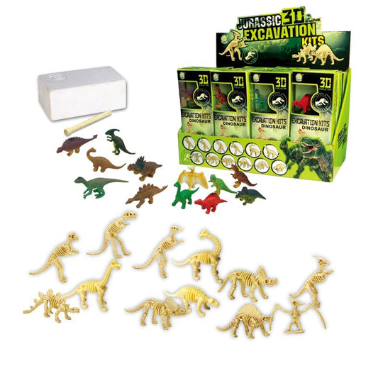 AZ Trading & Import Dinosaur Skeleton Fossil Excavation Kit (Pack Of 12 Variety)