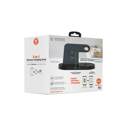 3-in-1 Wireless Charging Dock Phone + Apple Watch + AirPods - US Stores