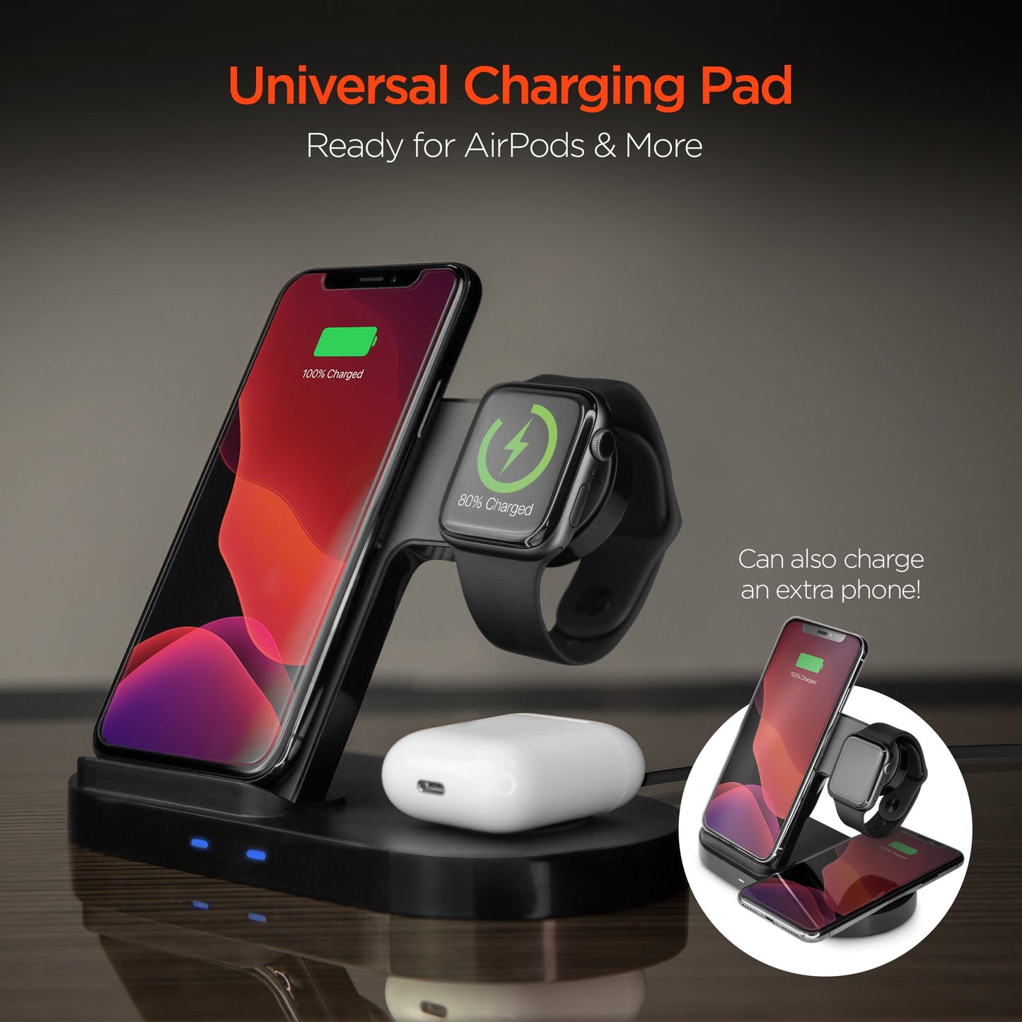 3-in-1 Wireless Charging Dock Phone + Apple Watch + AirPods - US Stores