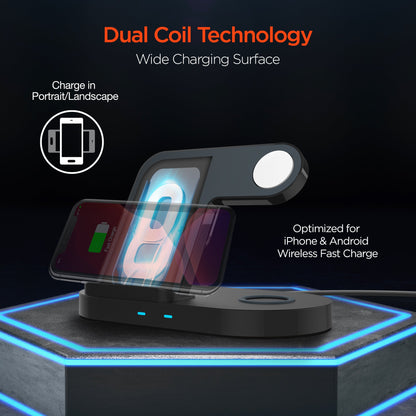 3-in-1 Wireless Charging Dock Phone + Apple Watch + AirPods - US Stores