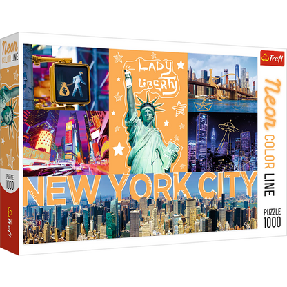 Jigsaw Puzzles - "1000 Neon Color Line" - Neon city / Trefl