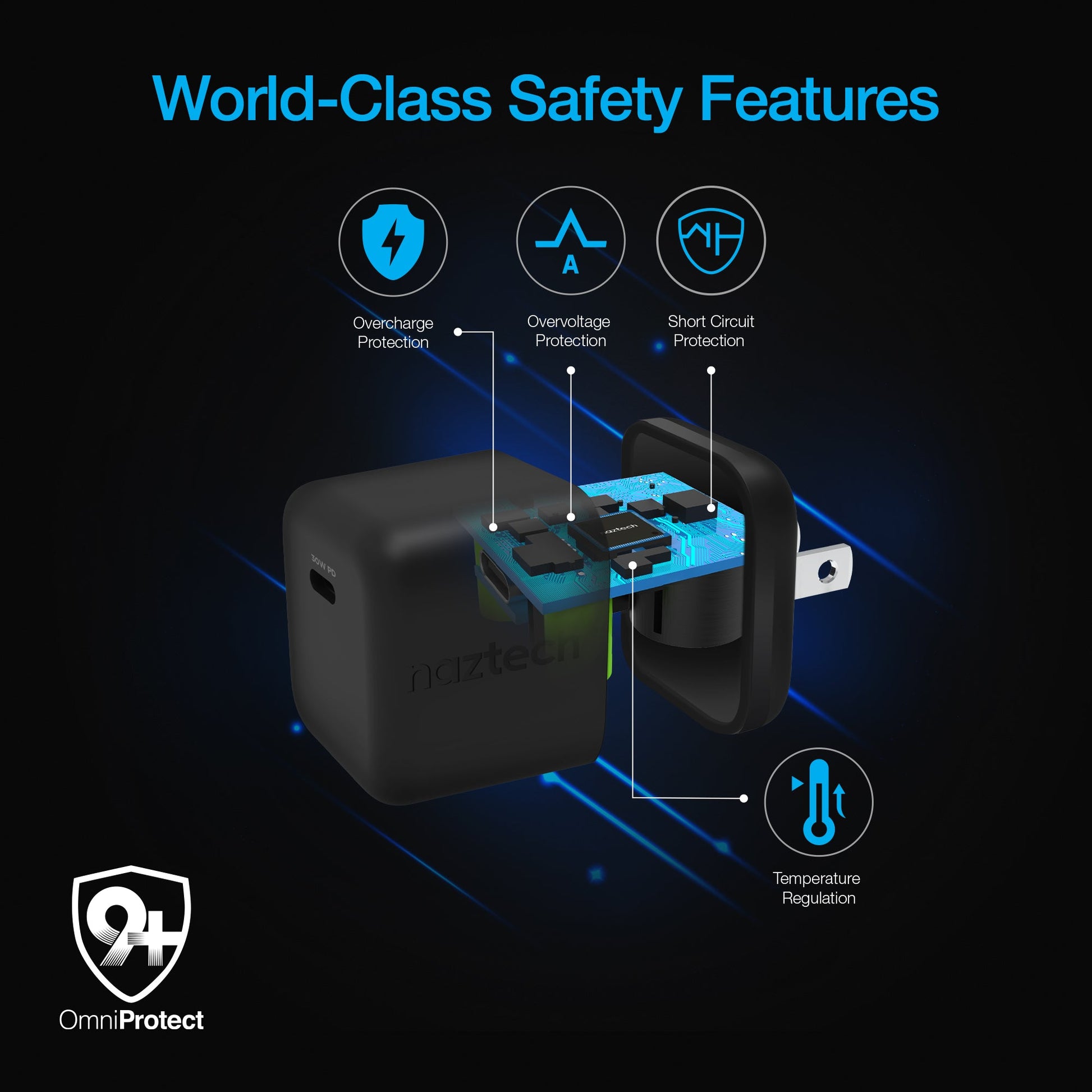 30W USB-C PD Wall Charger + USB-C to USB-C Cable | Black - US Stores