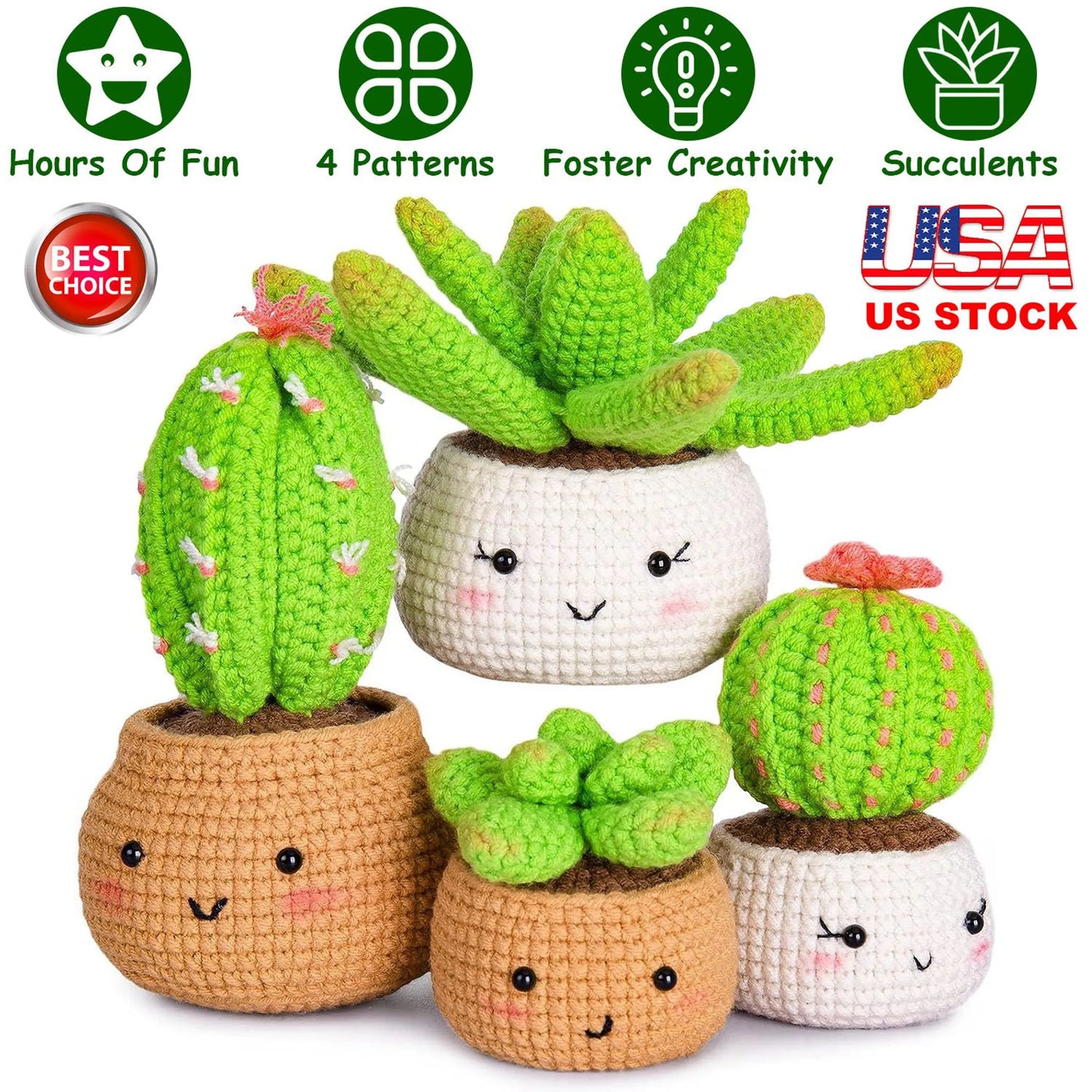 Succulents Crochet Kit Crochet Kit