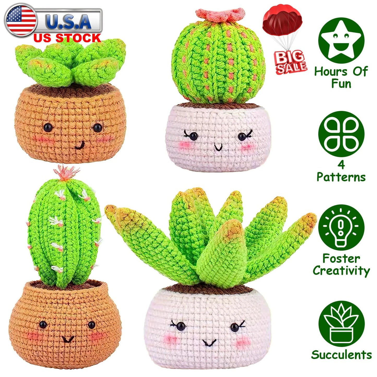 Succulents Crochet Kit Crochet Kit