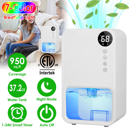 37.2OZ Dehumidifier Indoor Portable Small Dehumidifier